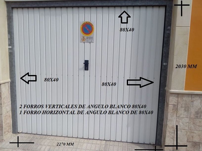 Puerta de garaje basculante de muelles cambio por puerta seccional mismo marco sin obras