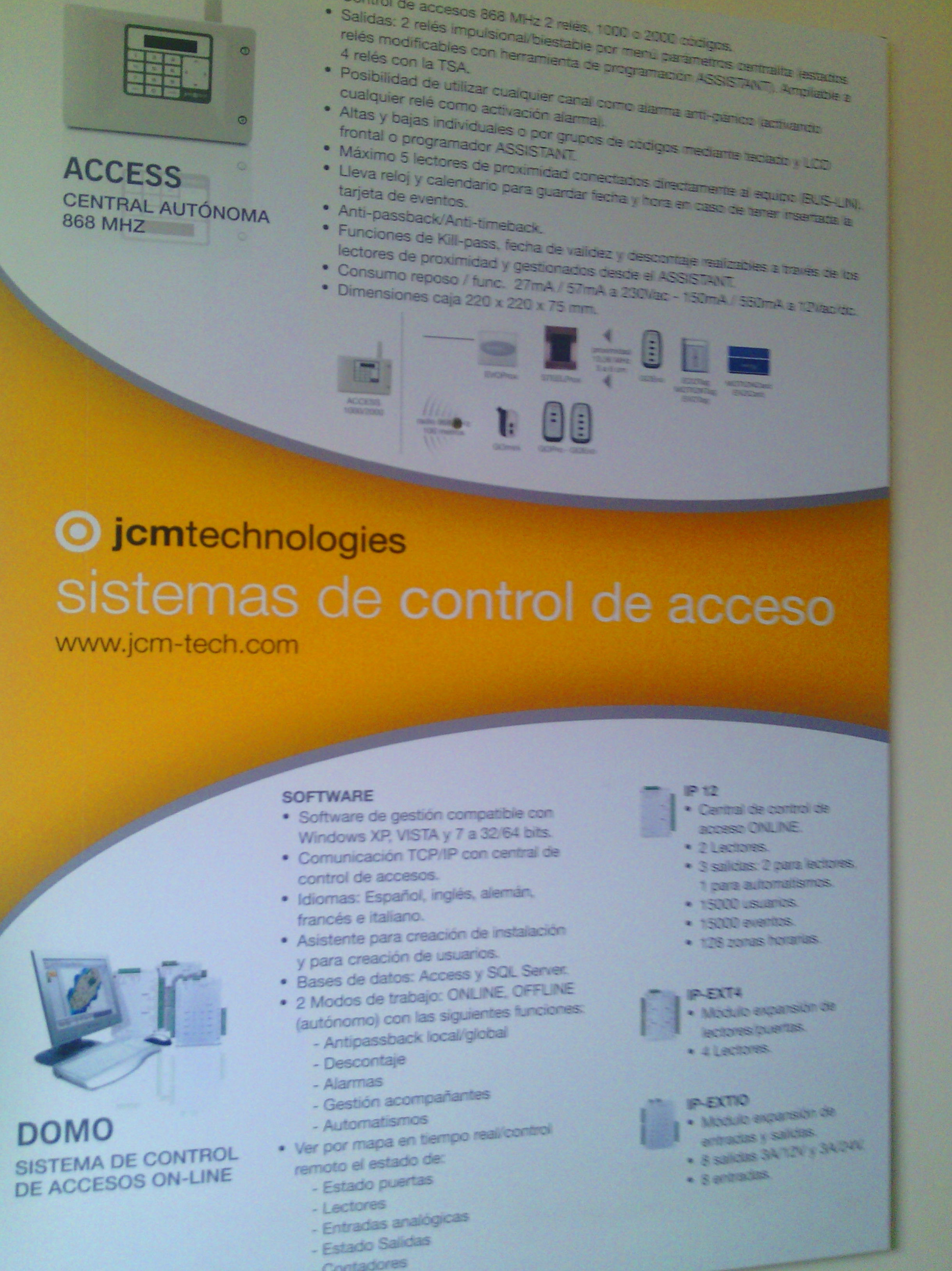 Centrales para control de accesos