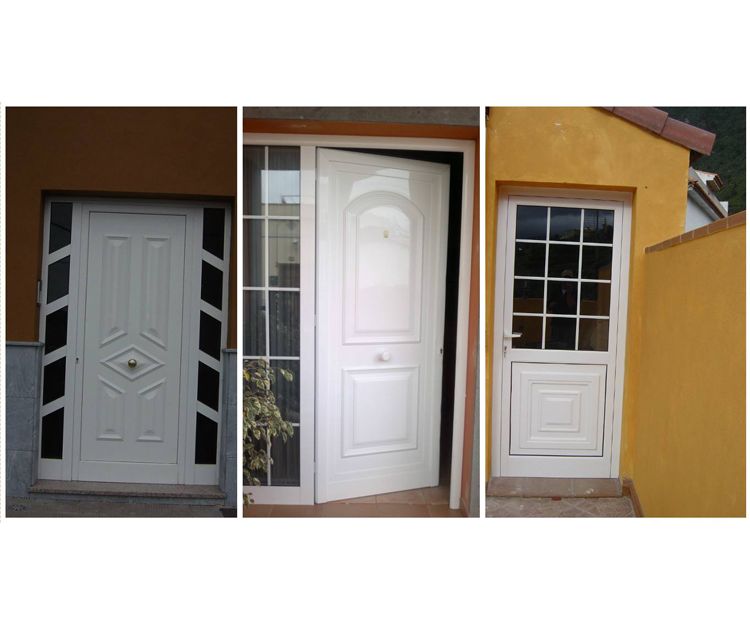 Gran variedad de puertas de aluminio blanco para la vivienda