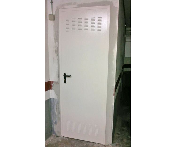 Puerta de aluminio blanco para vivienda