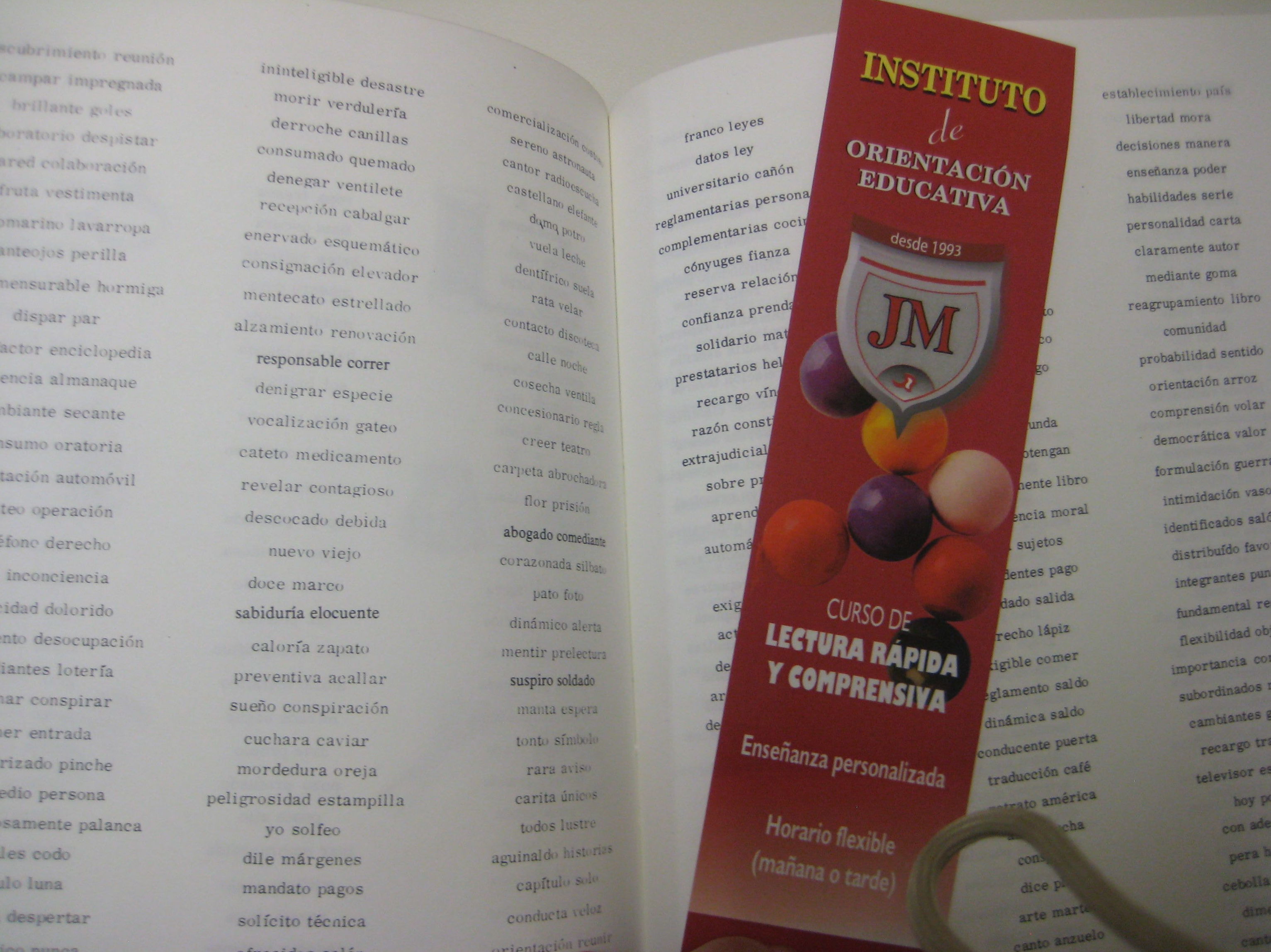 Técnicas de lectura rápida. INSTITUTO JM. VALENCIA