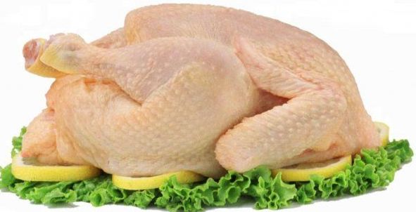 Pollo limpio de vísceras y cuello