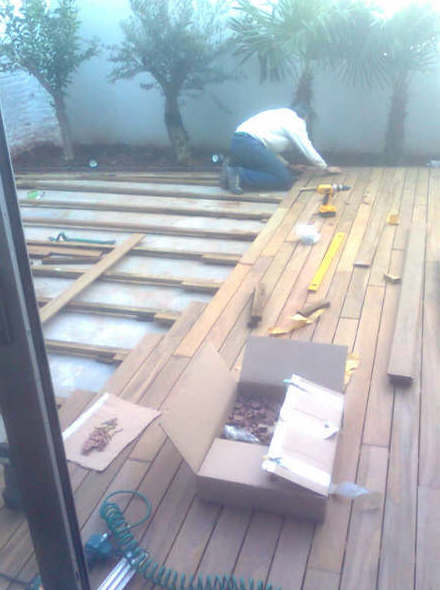 Instalación de suelos de madera en exterior