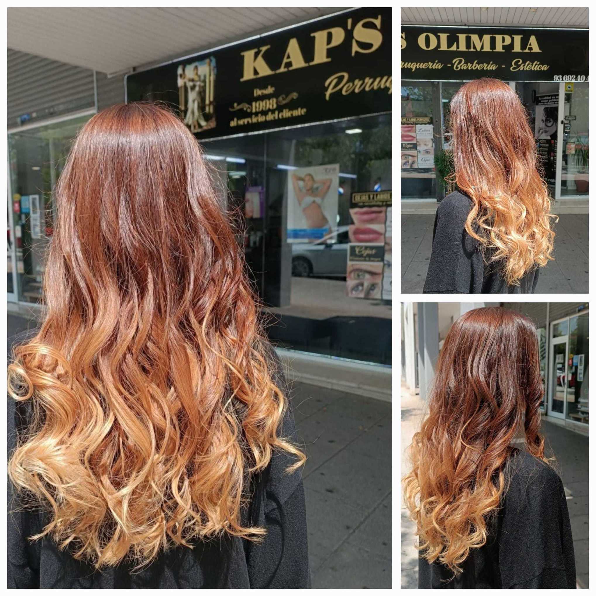 Mechas californianas degradadas en cobrizo