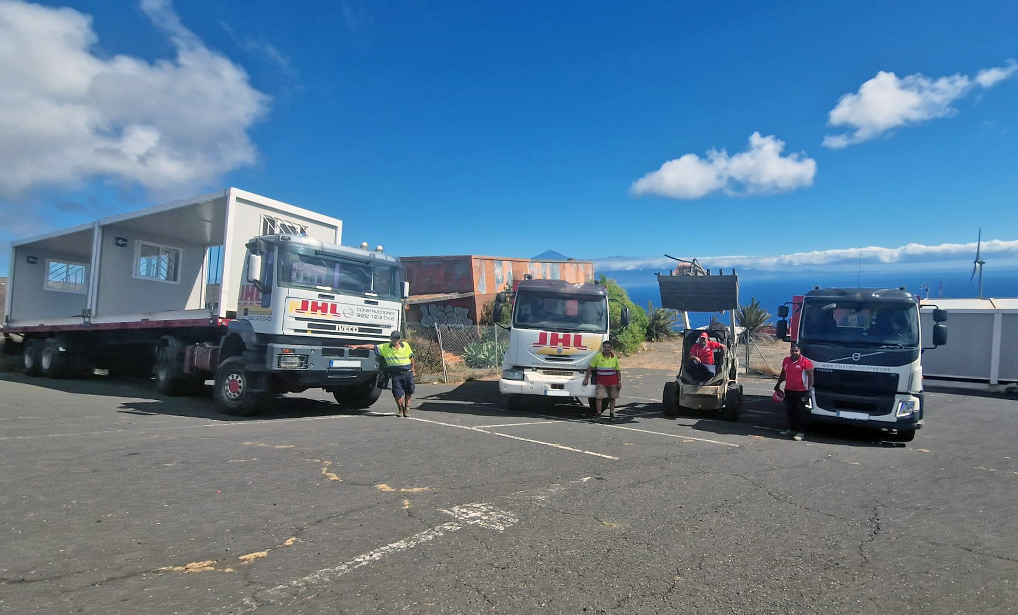 Equipo de logística en La Gomera