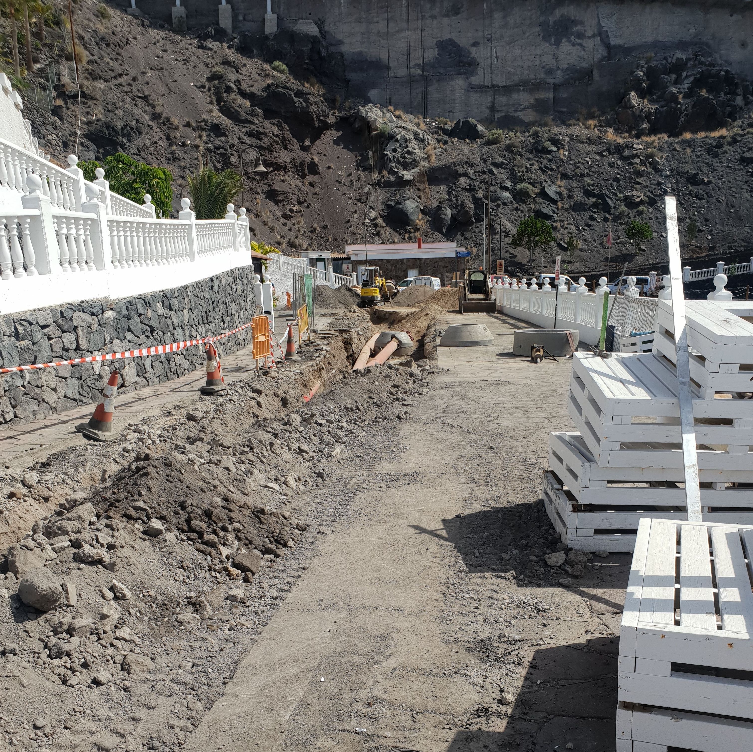 Obra en Playa Chica, Puerto Santiago