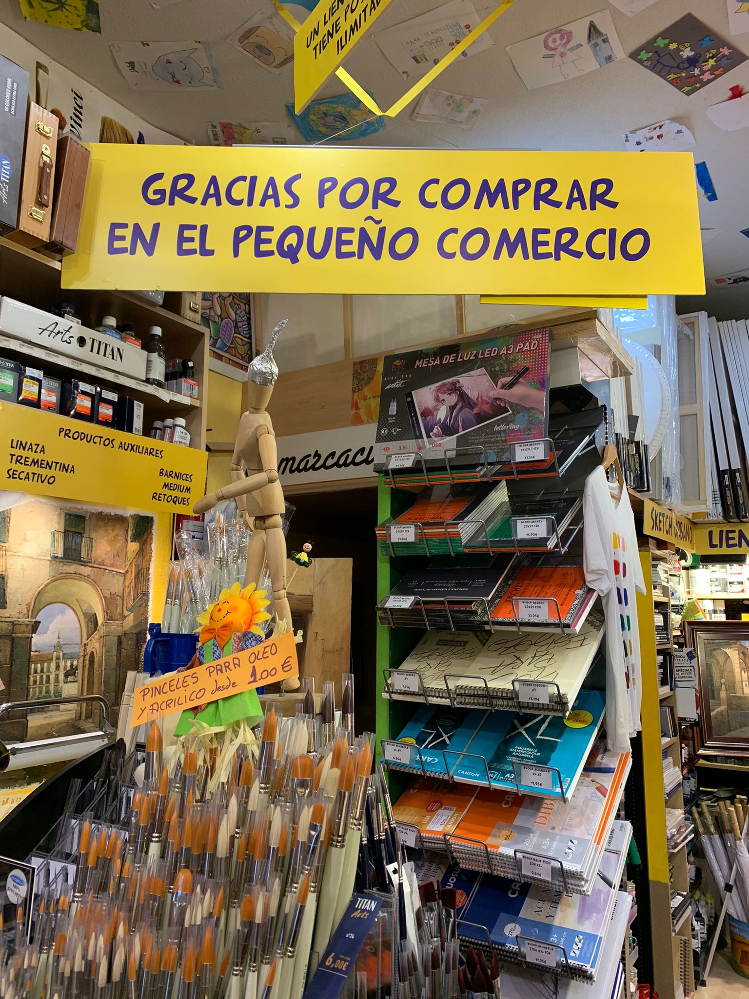 Gracias por comprar en el pequeño comercio