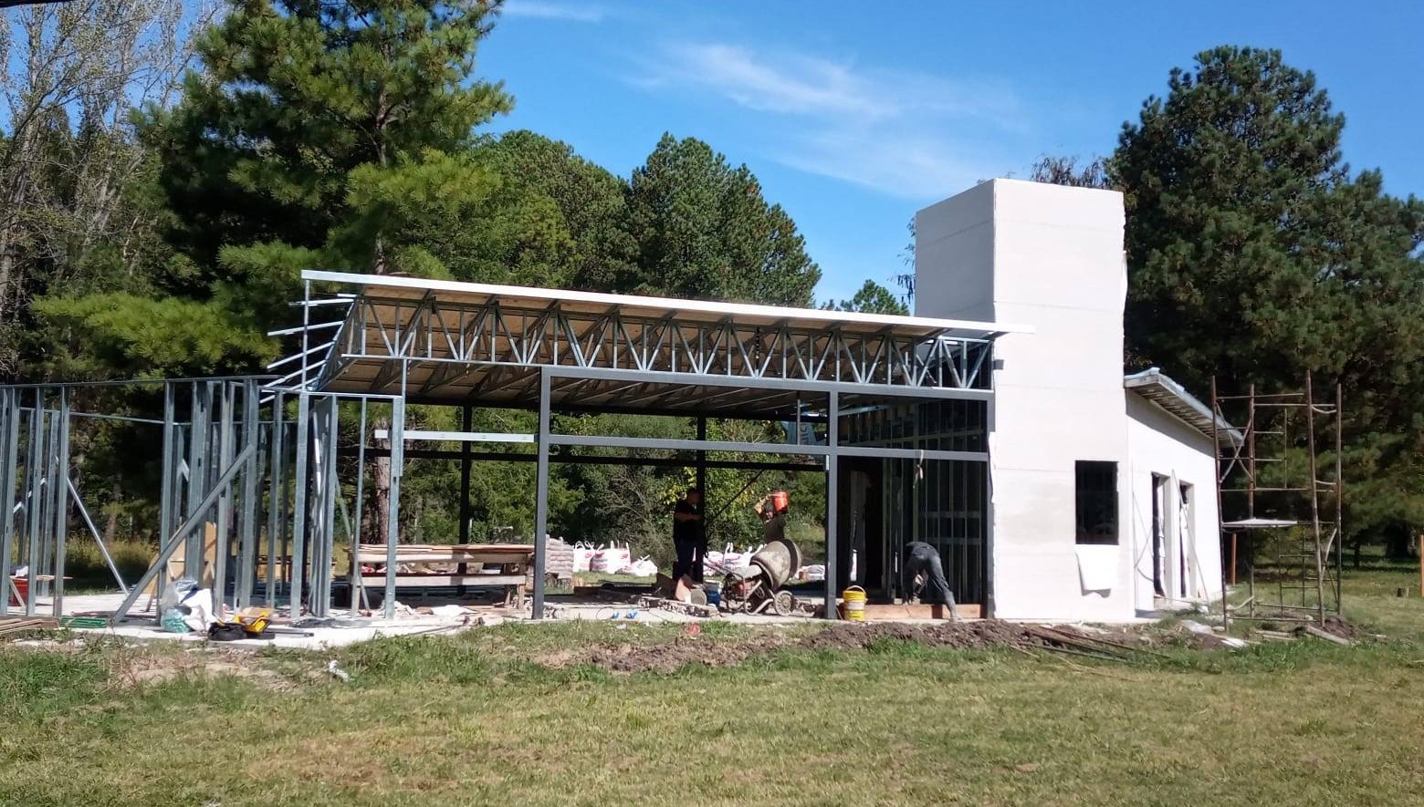 Construcción de casa unifamiliar con steel framing