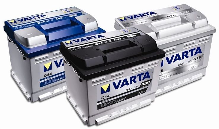 Baterías Varta black, blue, silver