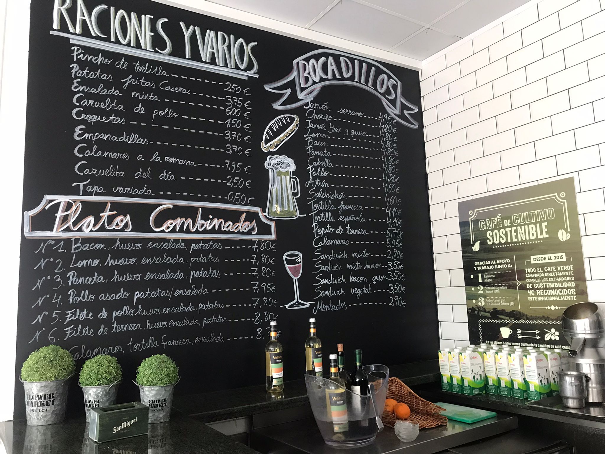 Bocadillos y raciones en nuestra gasolinera de Tres Cantos