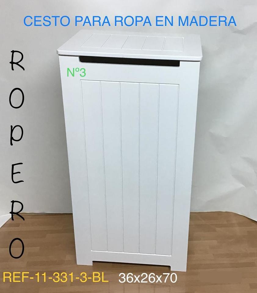 11-331-3 ROPERO RAYADO LACADO BLANCO 36x26x70