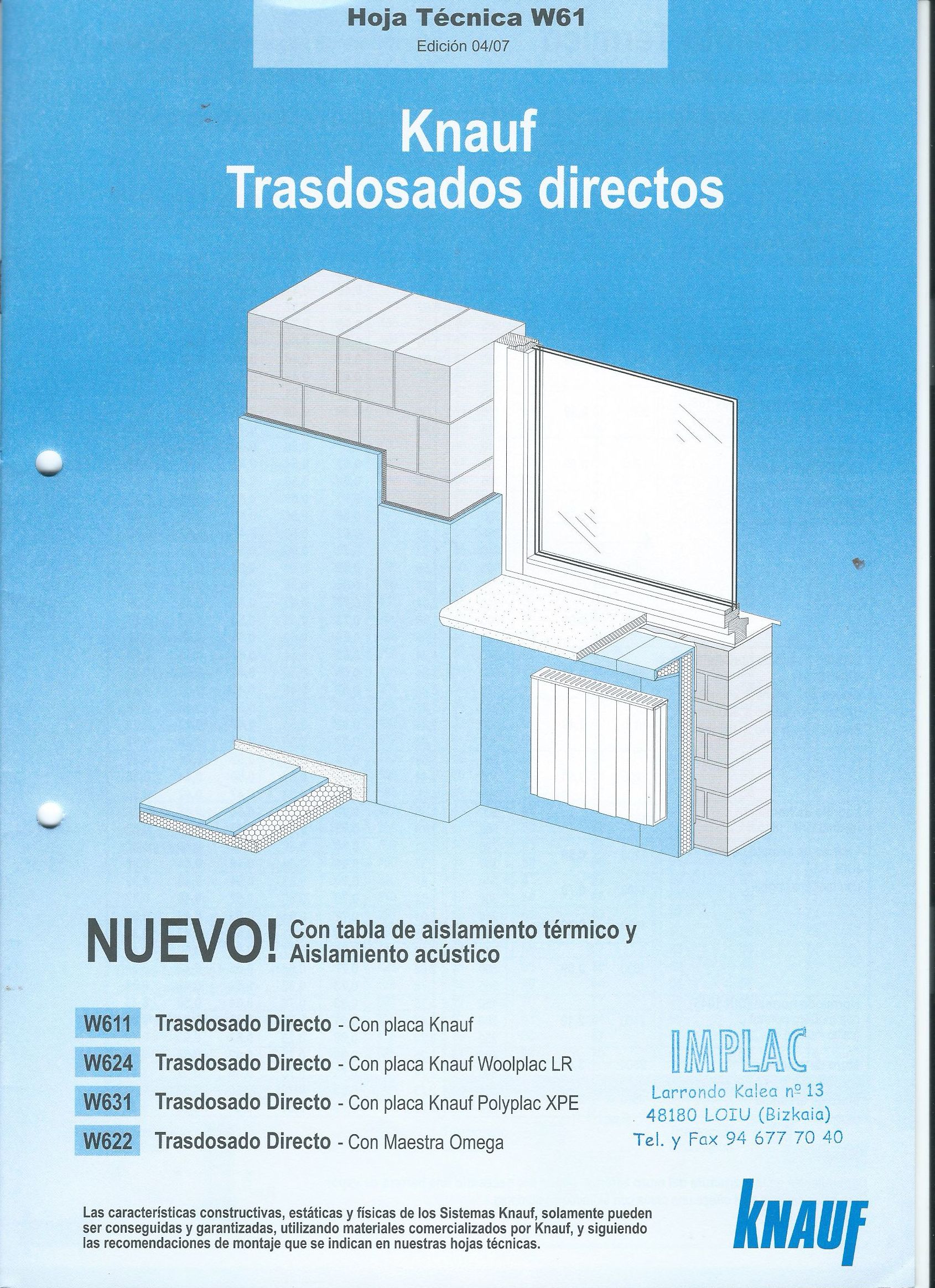 Trasdosados directos Knauf