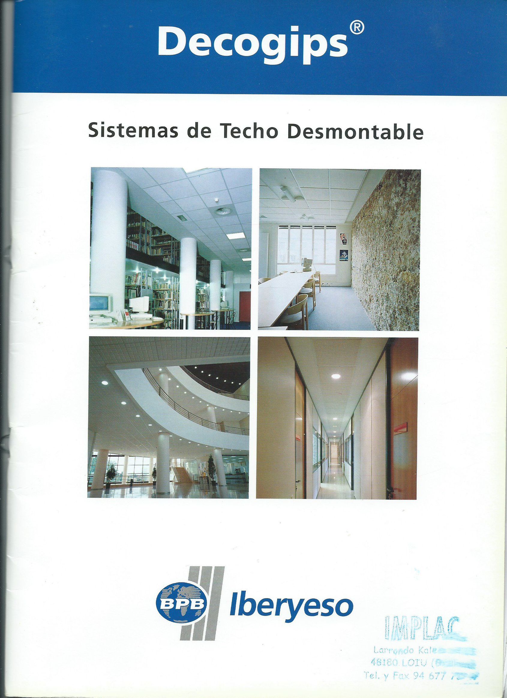 Sistemas de techo desmontable ( placas de escayola )