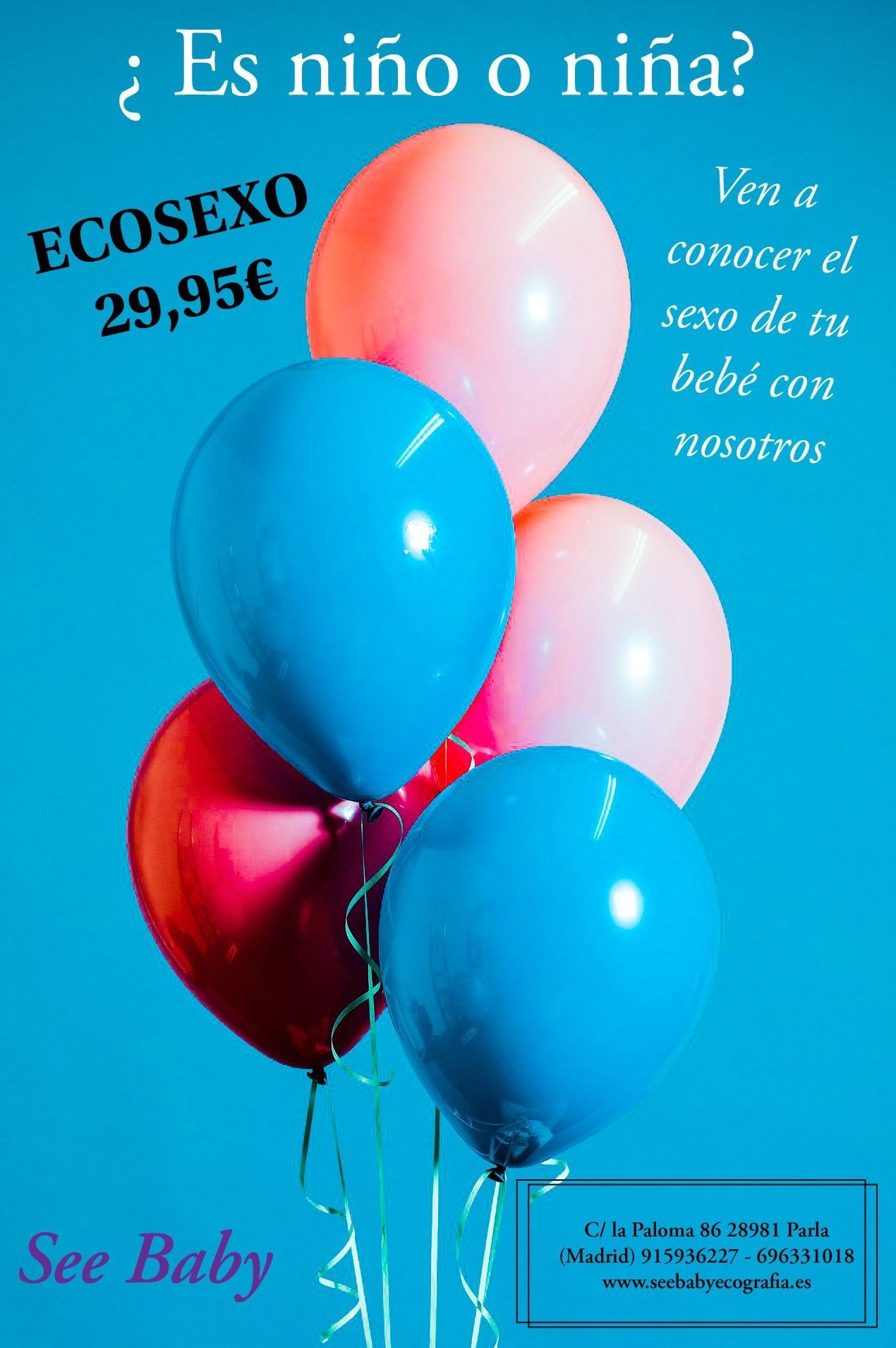 Ven a conocer el sexo de tu bebe Ecosexo 29,95€