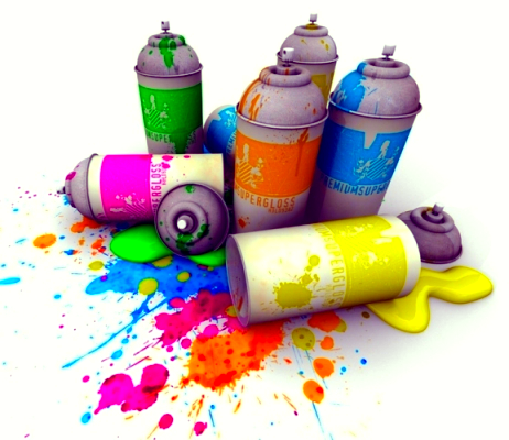 Sprays de colores.