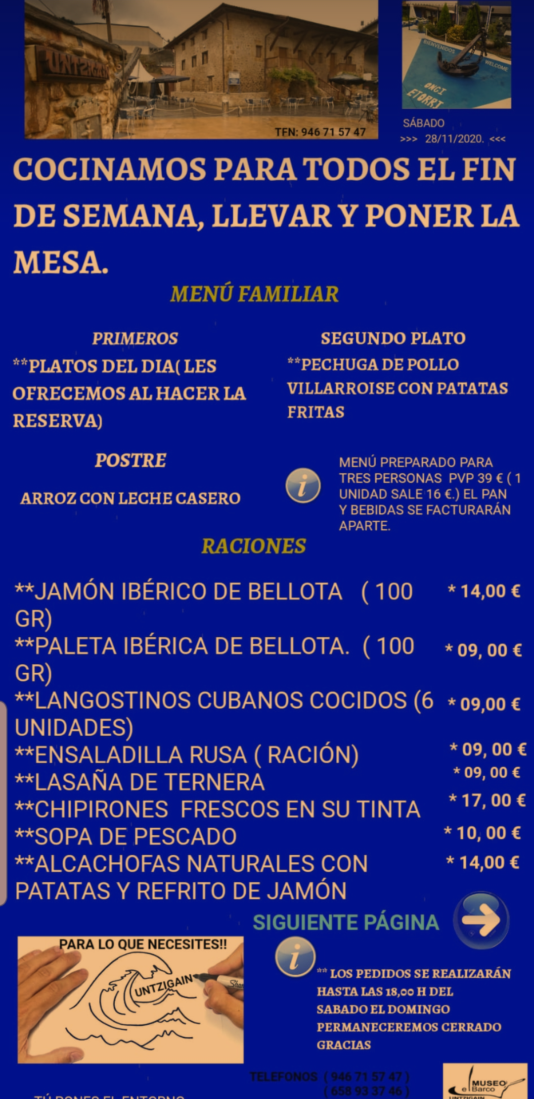 DEGUSTA EL FIN DE SEMANA COMIDA DE CALIDAD EN TU MESA