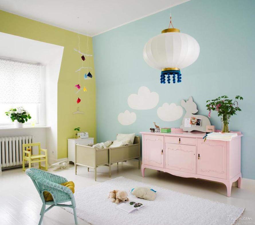 Dormitorio infantil tonos pastel