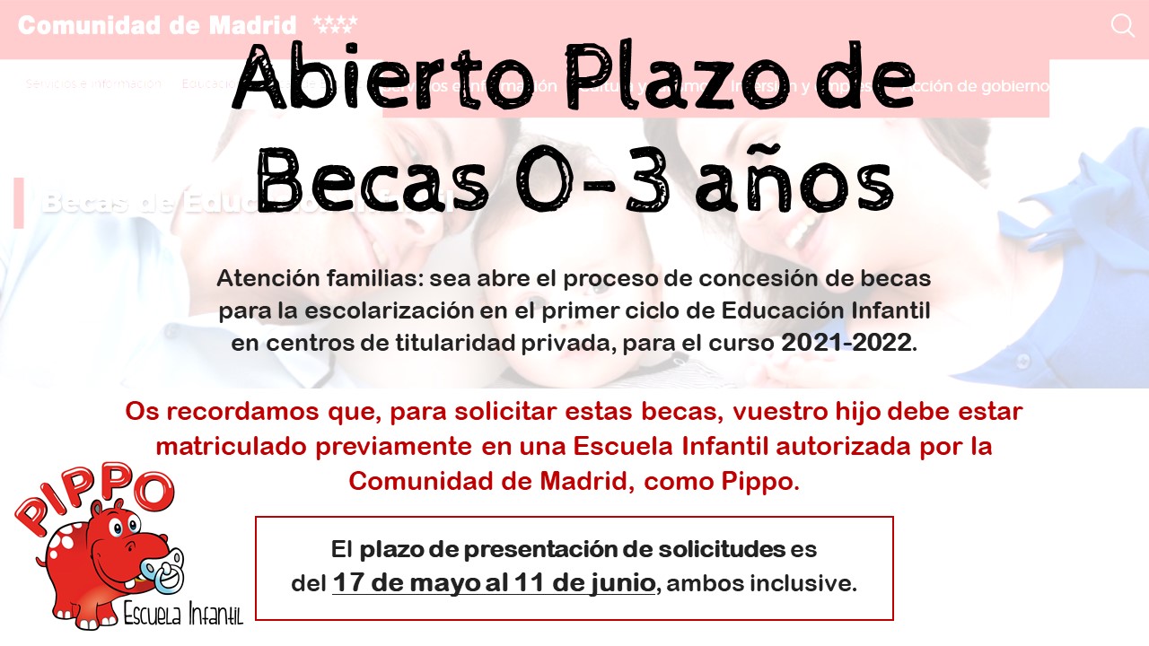 Abierto Plazo Solicitud de Becas 0-3 años