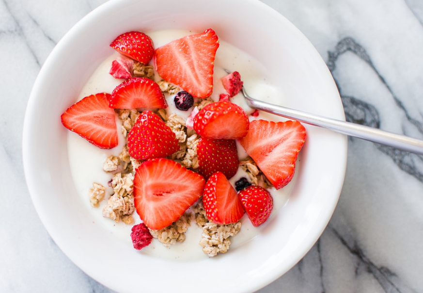 Un desayuno sano, libre de lactosa y gluten.