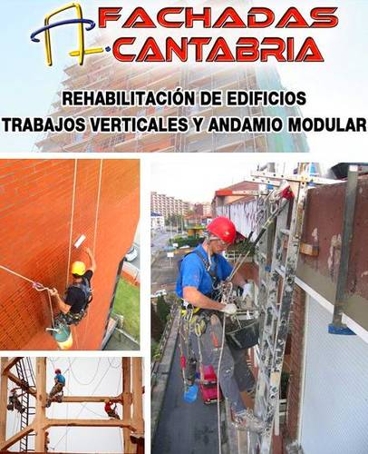 Trabajos verticales Santander-Torrelavega. Mantenimiento de fachadas.