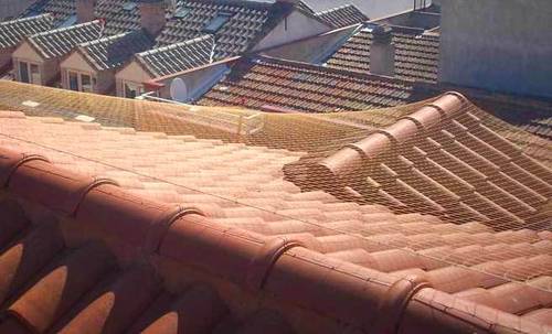 Instalación de red o pinchos antiaves en tejado, cubierta o alero.Santander