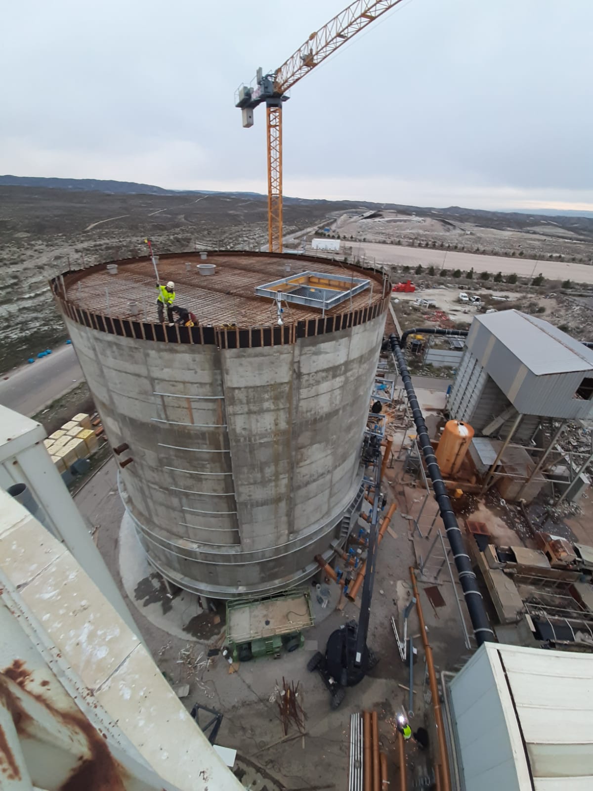 Obra Digestor Postesado Urbaser PTR(Zaragoza)