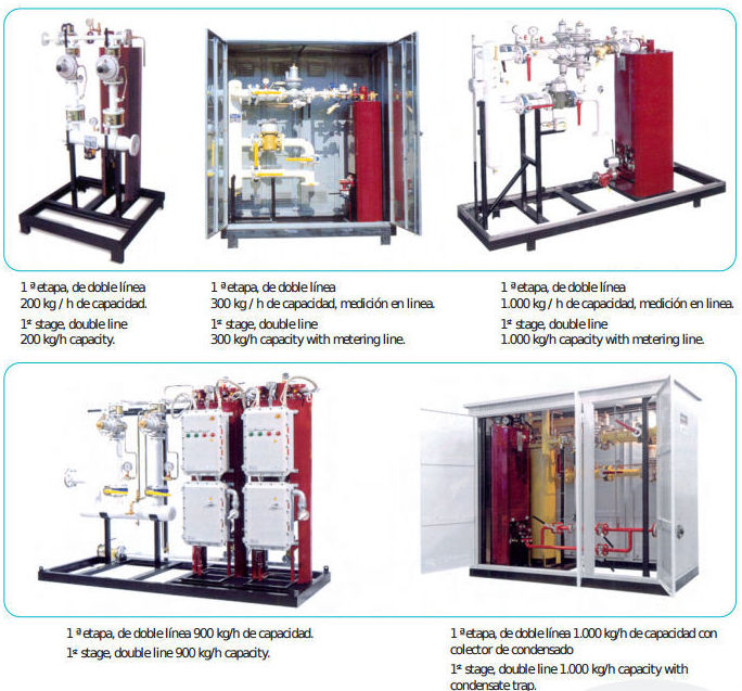 Equipos modulares de vaporización  y de regulación