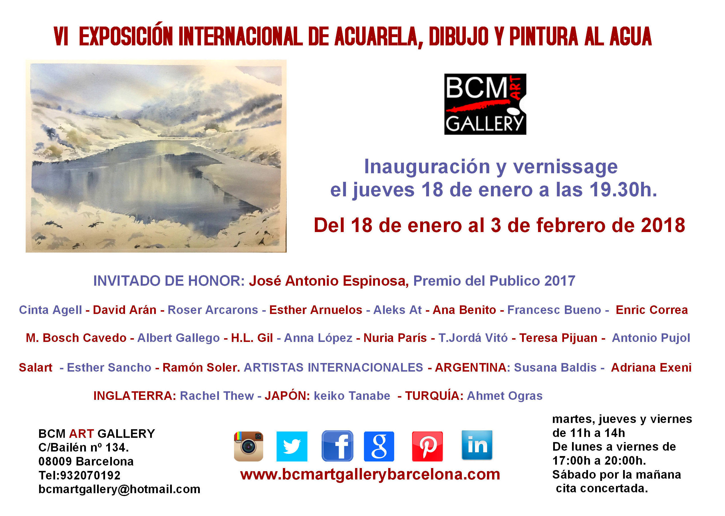 VI EXPOSICIÓN INTERNACIONAL DE ACUARELA, DIBUJO Y PINTURA AL AGUA