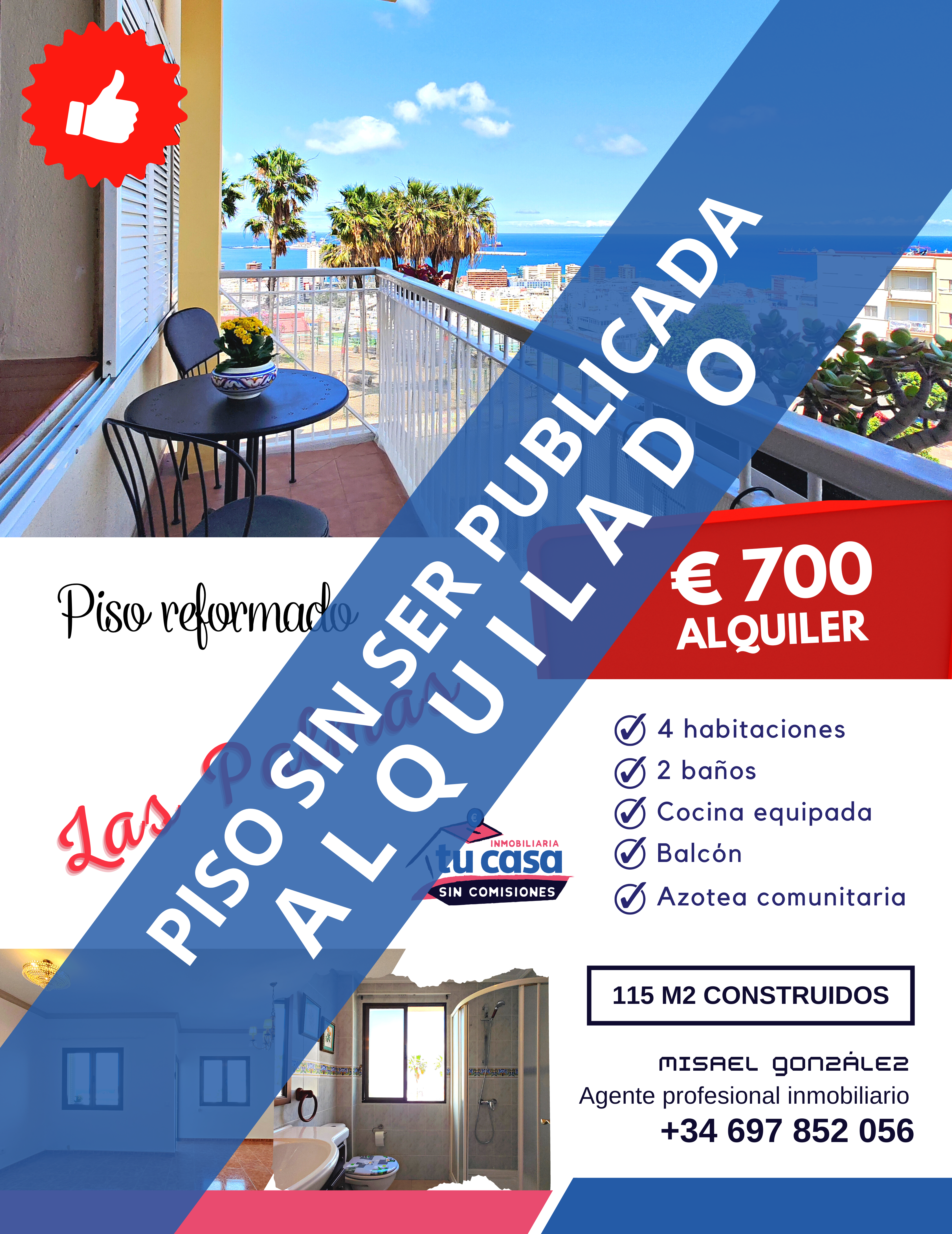 ⭐️⭐️ ＡＬＱＵＩＬＡＤＯ ⭐️⭐️  ⭐️⭐️ 𝐏𝐈𝐒𝐎 𝐒𝐈𝐍 𝐏𝐔𝐁𝐋𝐈𝐂𝐀𝐑 ⭐️⭐️ LAS PALMAS