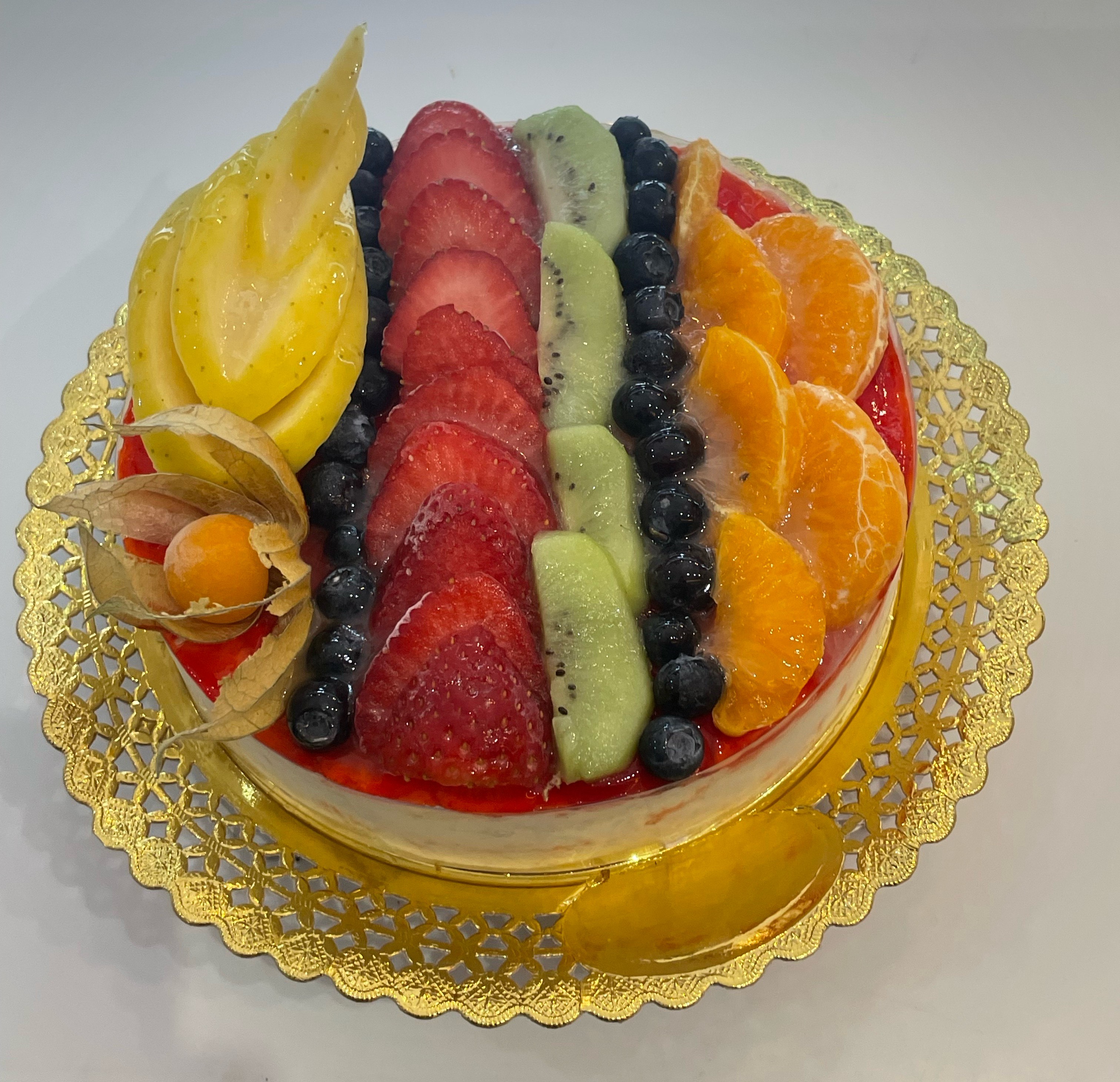 Tarta de fruta tropical