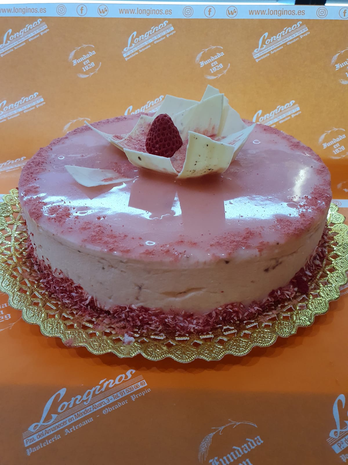 Tarta mousse de fresa