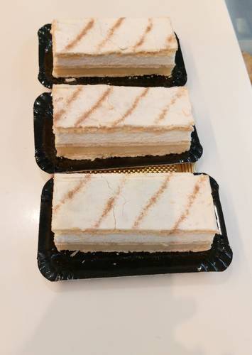 Postre de Milhoja de crema y nata