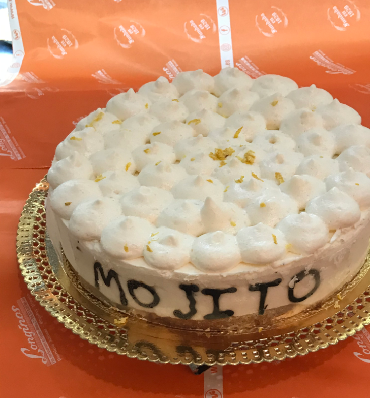 Tarta de mojito de lima