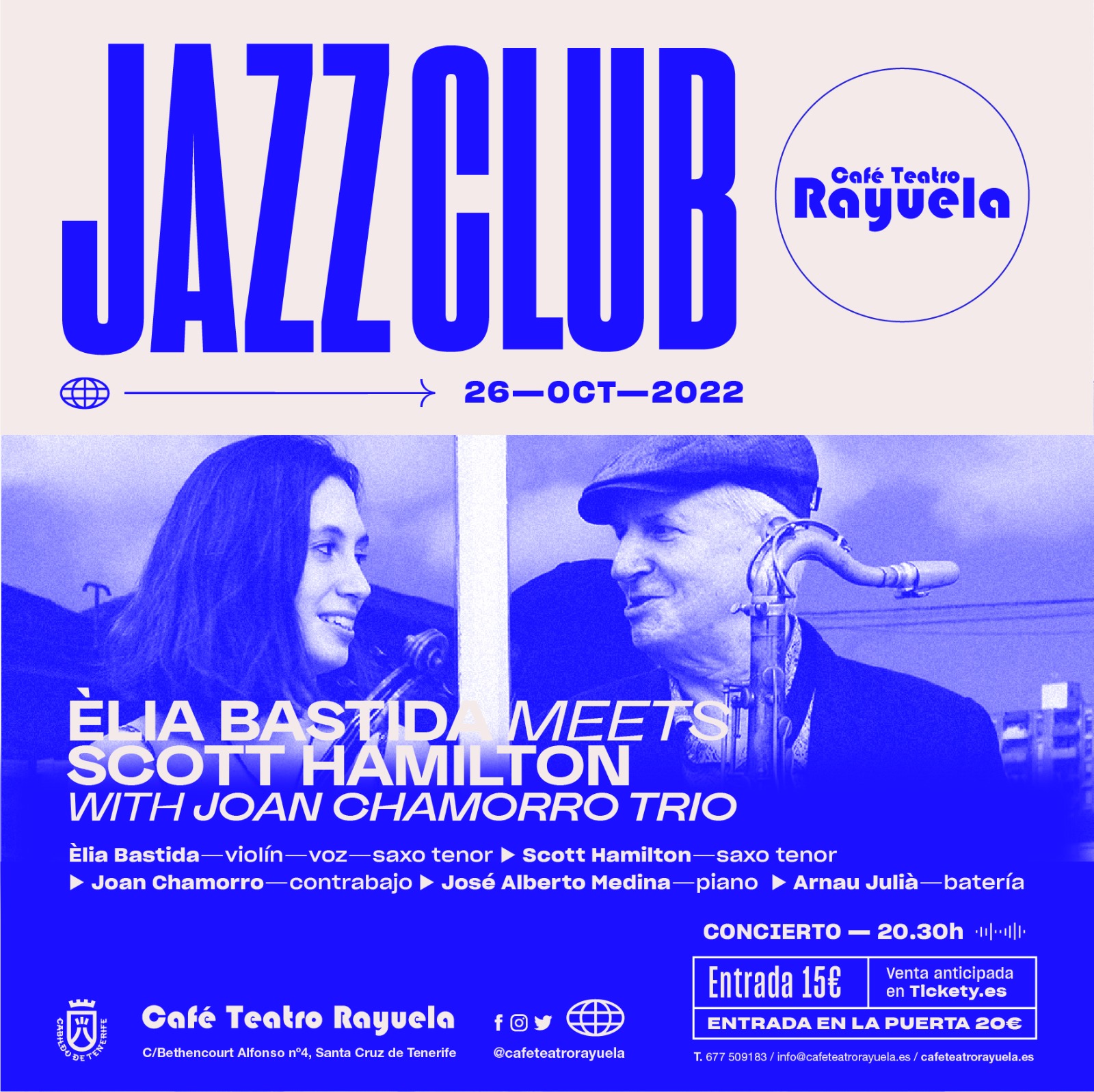 Èlia Bastida meets Scott Hamilton with Joan Chamorro trio