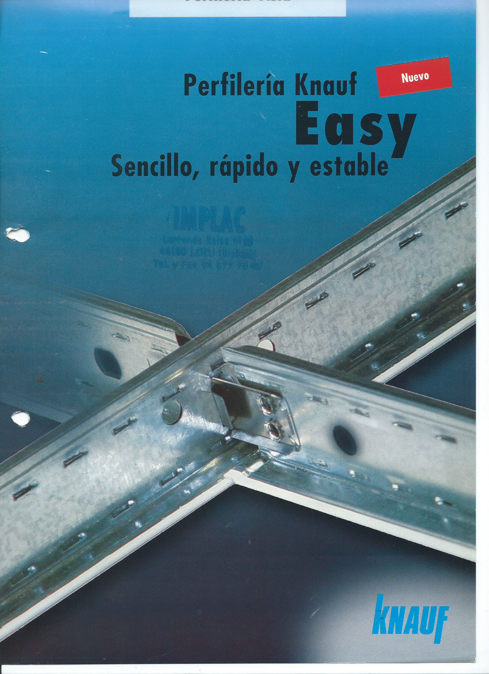 Perfilería vista Knauf Easy