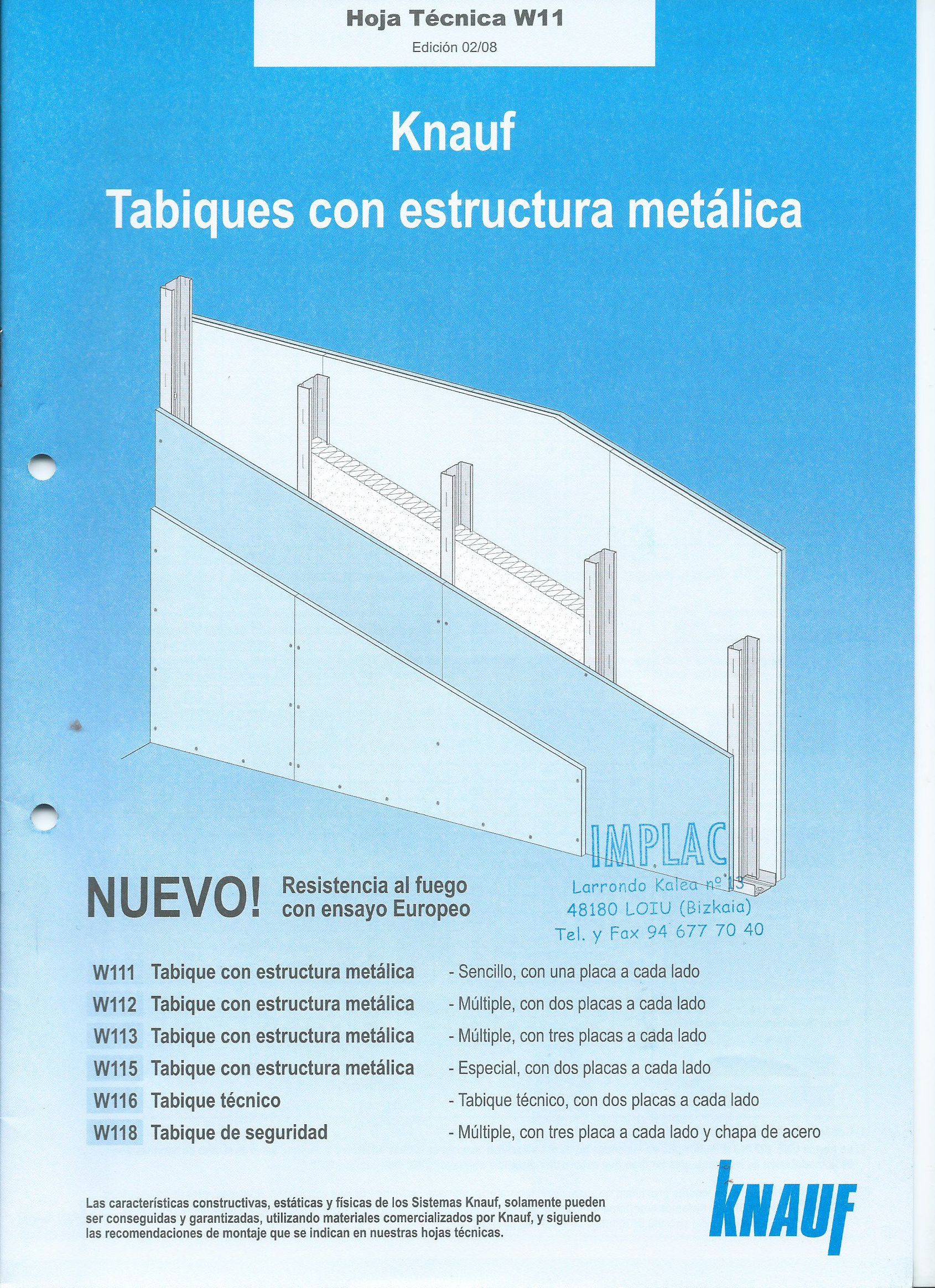 Tabiques con estructura metálica