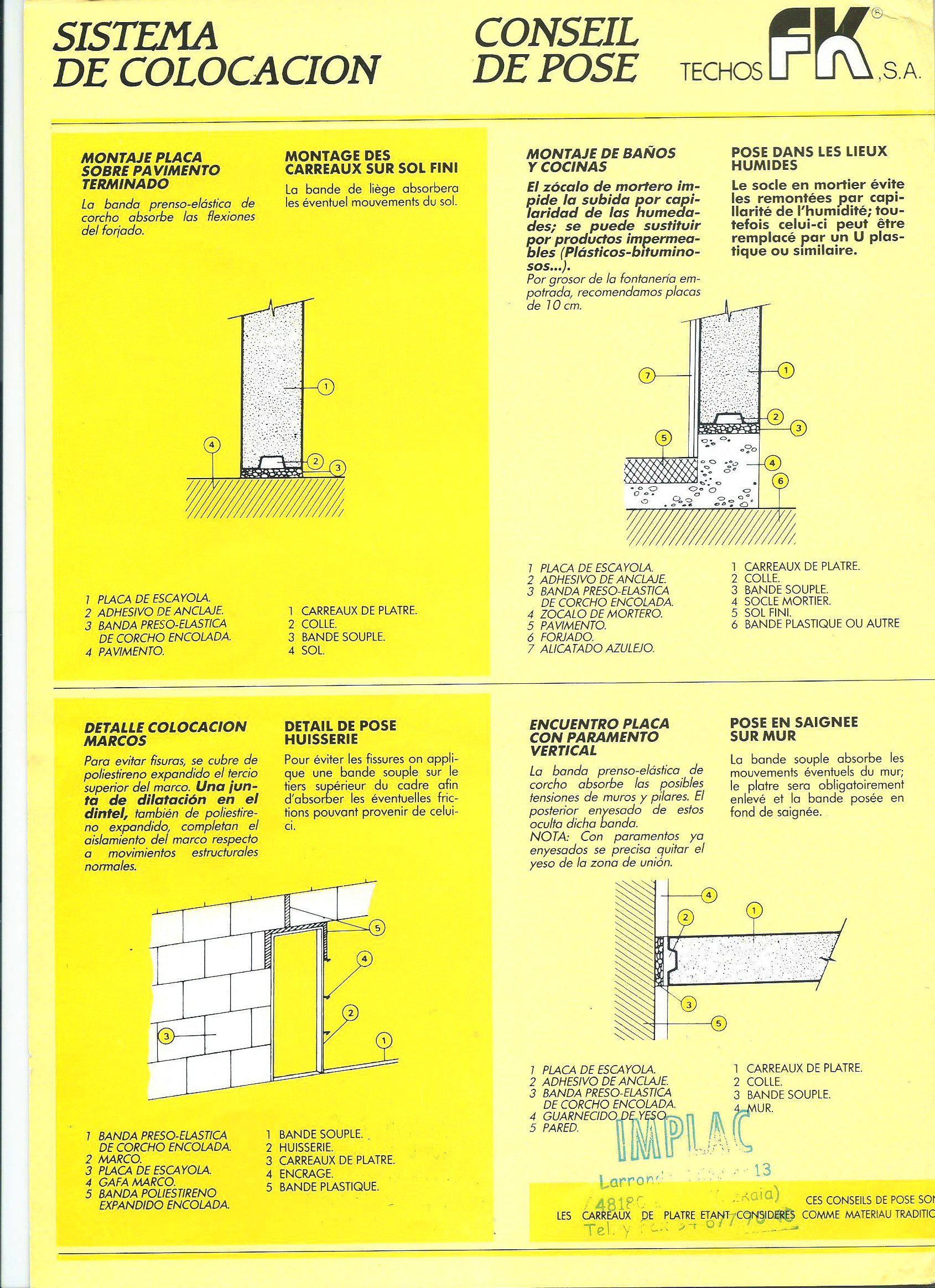 Tabiques prefabricados de escayola