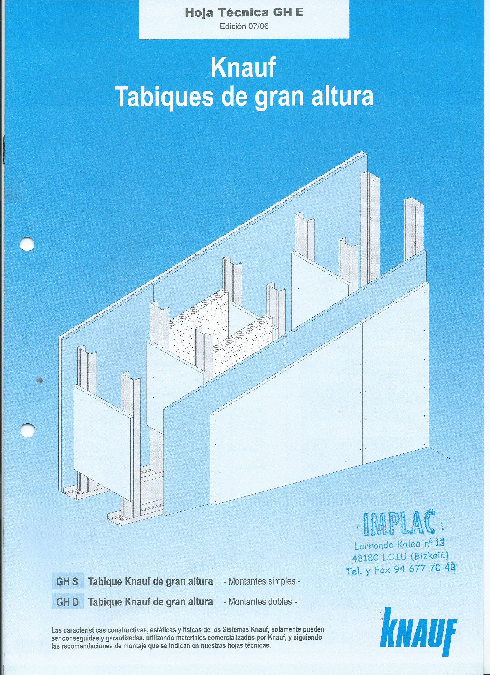 Tabiques de gran alatura Knauf