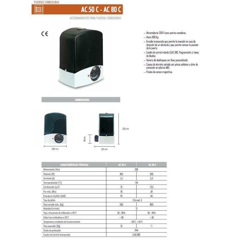 Puertas correderas AC 50 C - AC 80 C