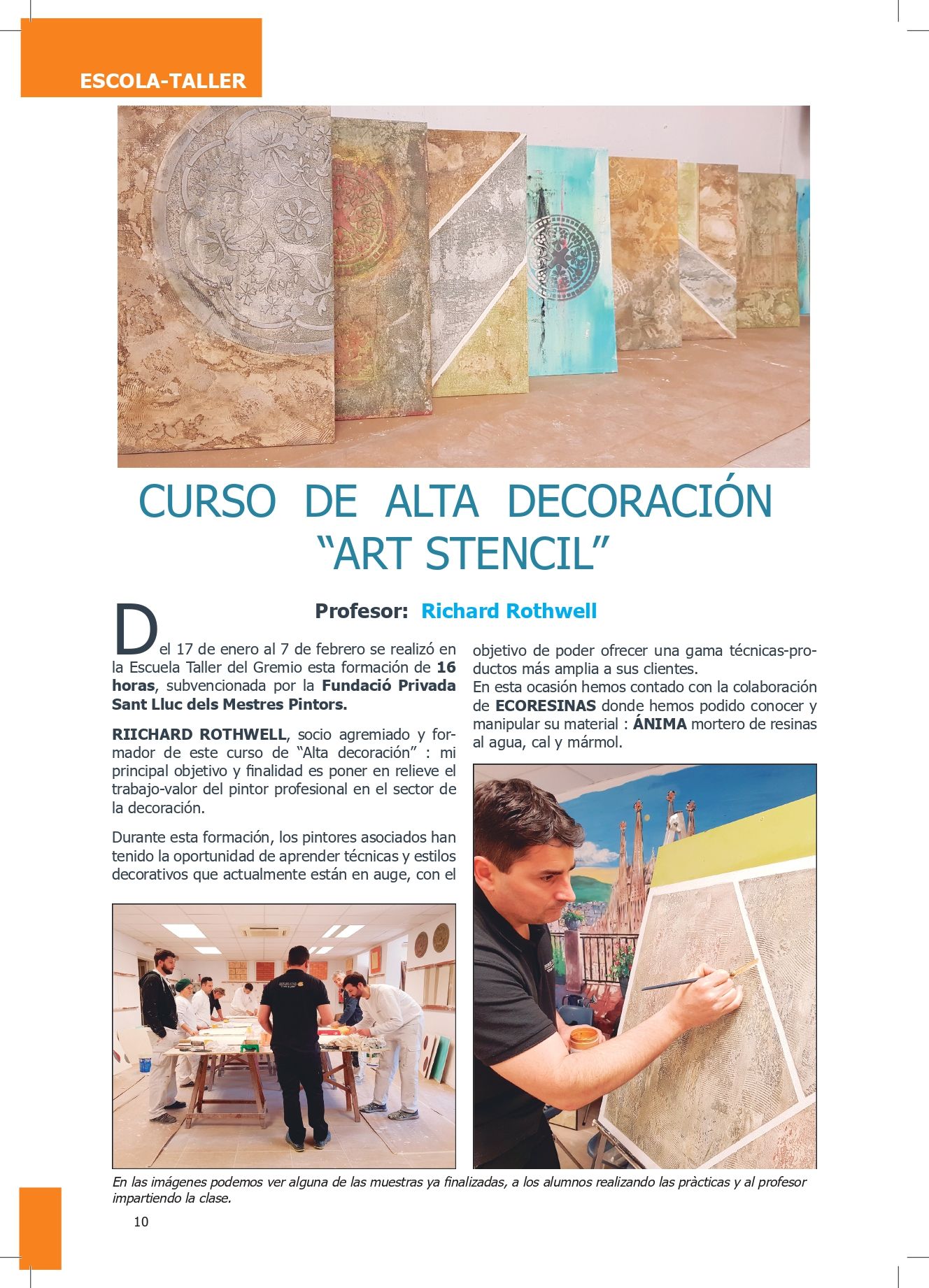 Curso de alta decoración  “Art stencil”