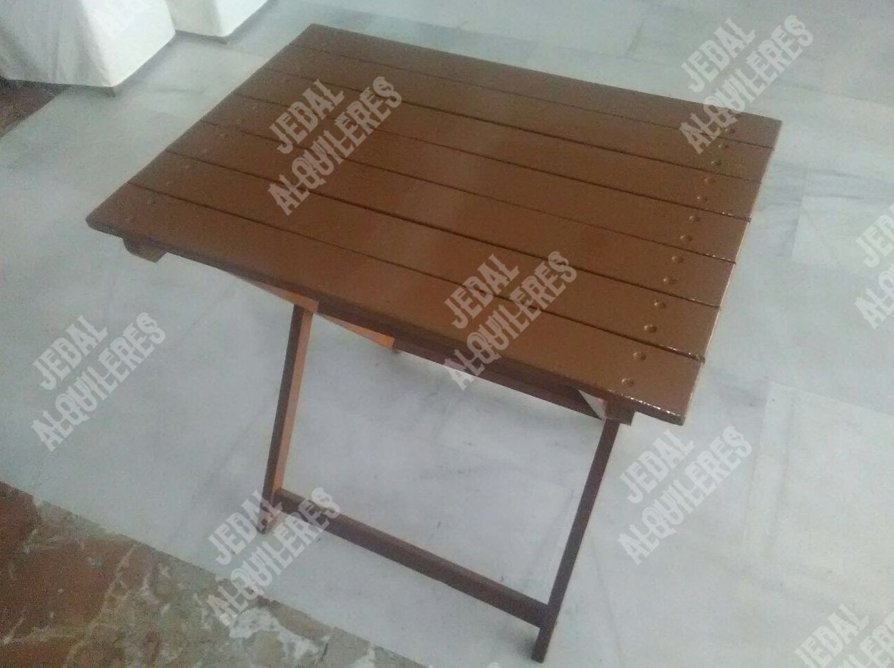 MESA(VELADOR) PLEGABLE TAPA MARRON OSCURO