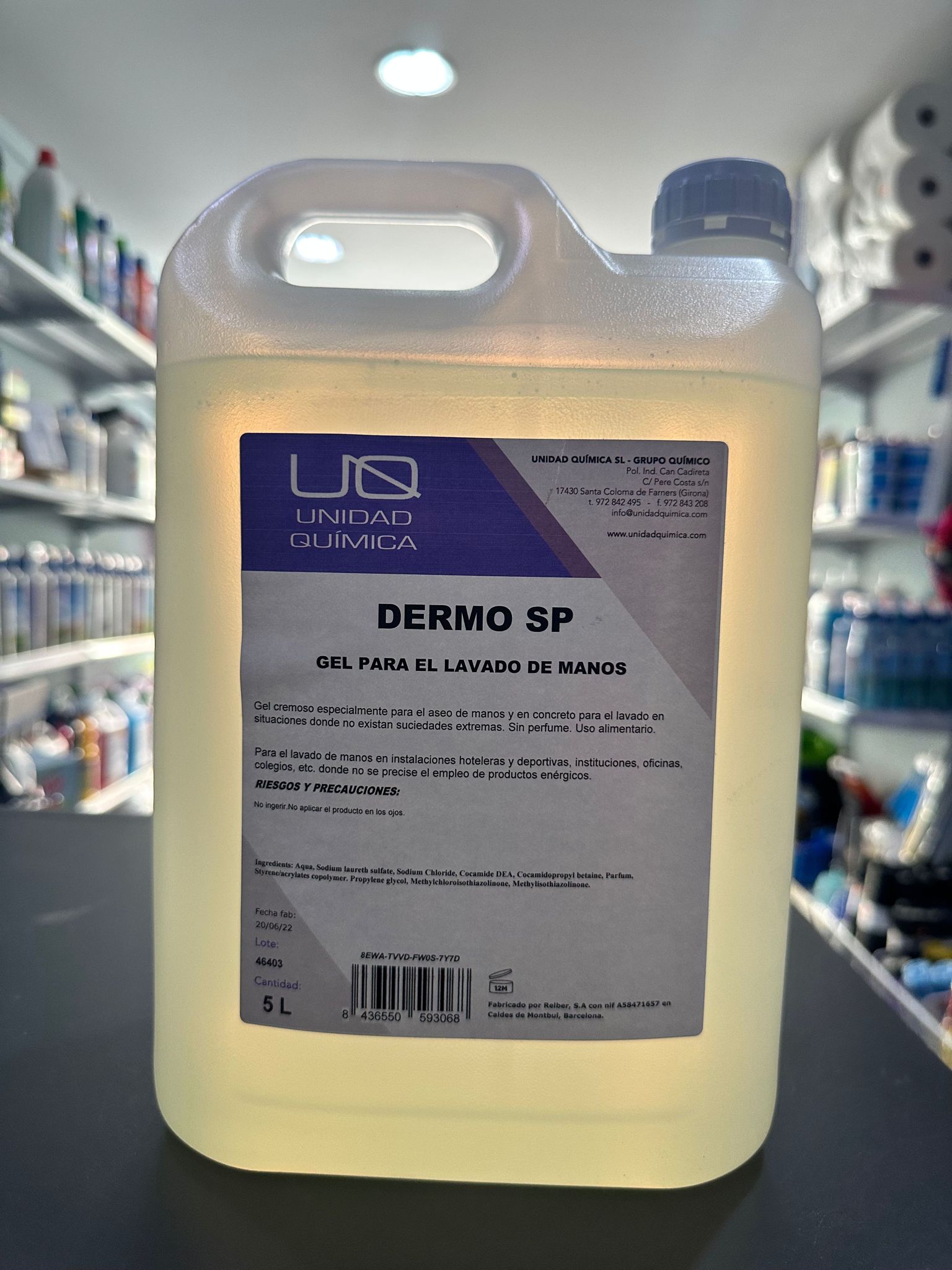 Dermo SP gel para el lavado de manos 5 litros