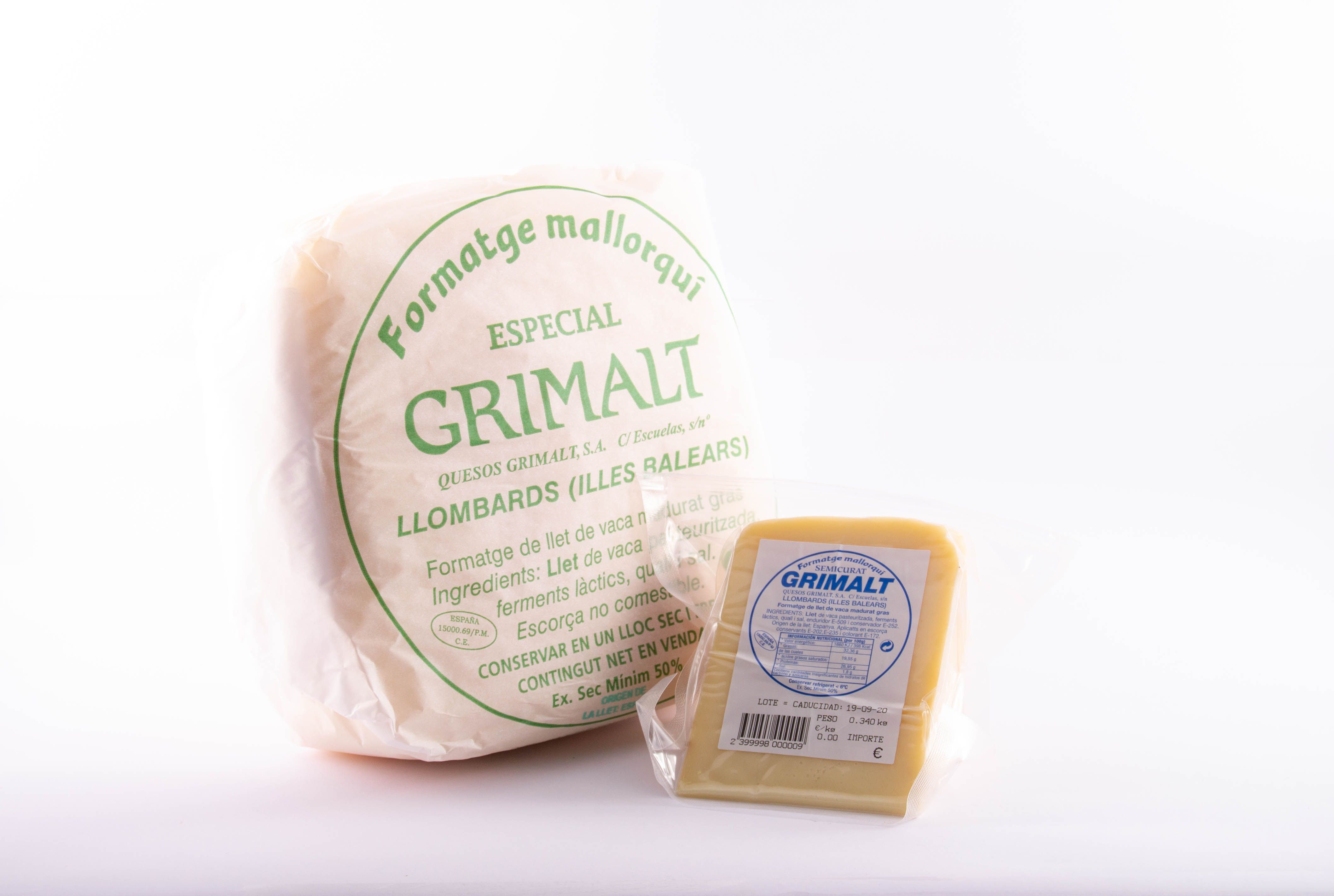 Paquete queso Grimalt especial  0,350-0,400 Kg