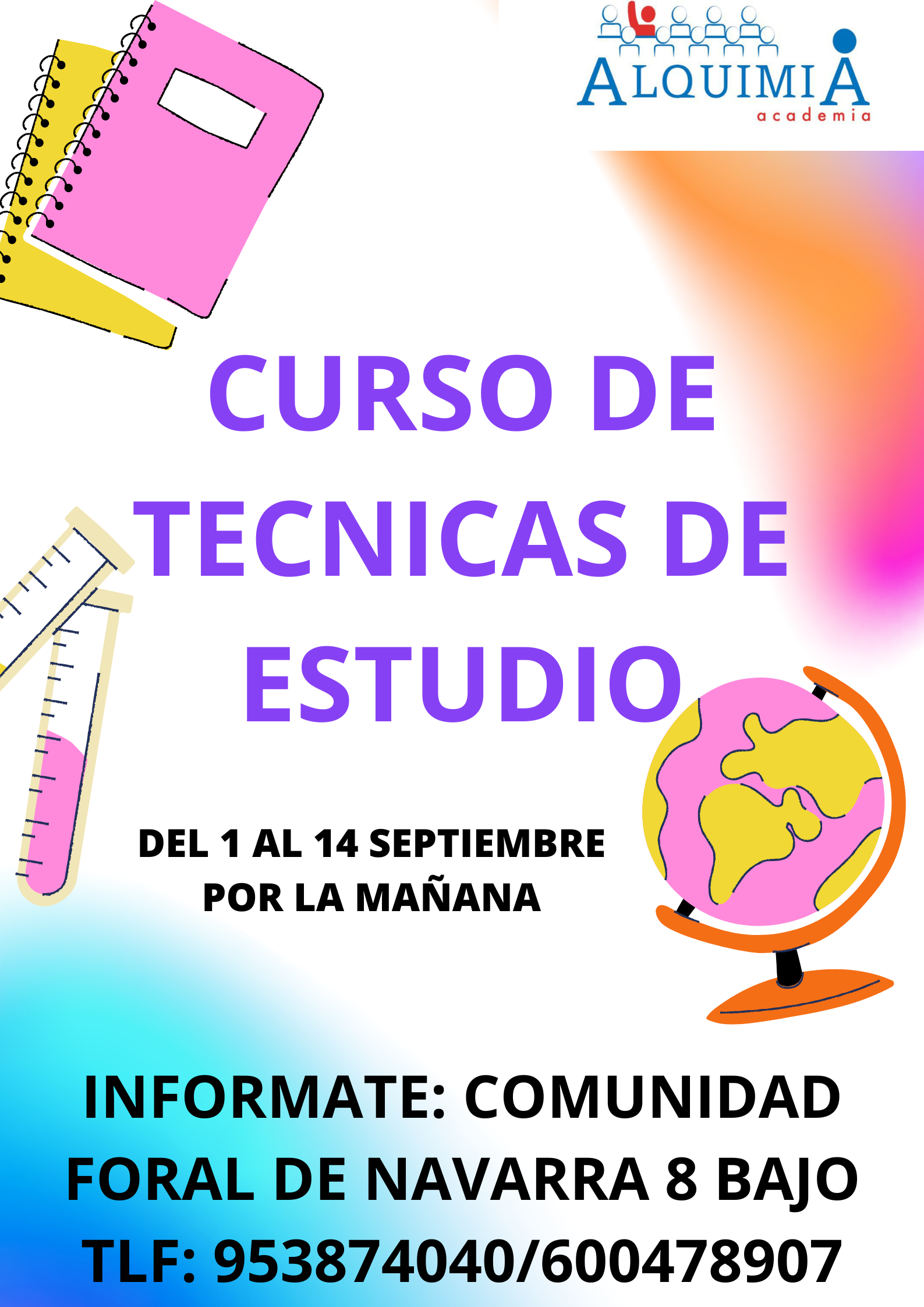 CURSO DE TECNICAS DE ESTUDIO SEPTIEMBRE