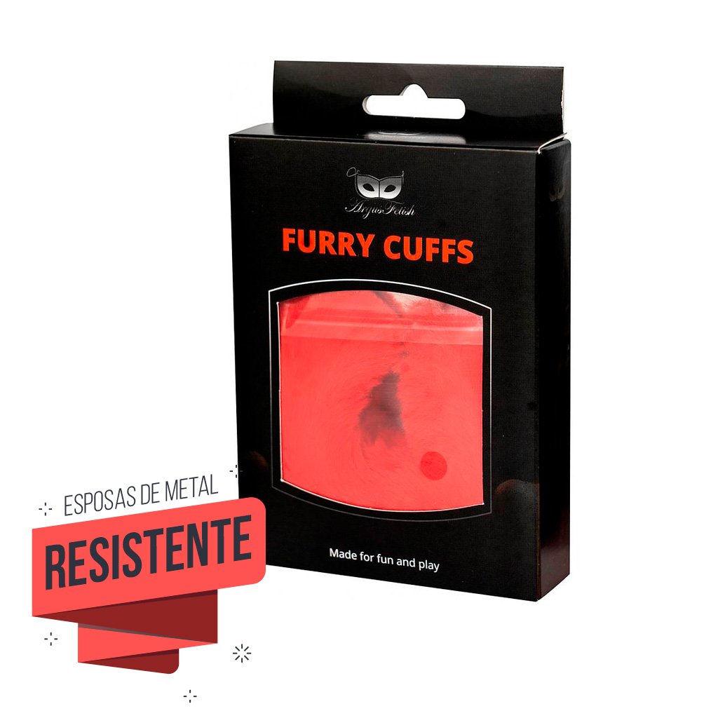 ESPOSAS FURRY CUFFS ARGUS PELUCHE ROJA