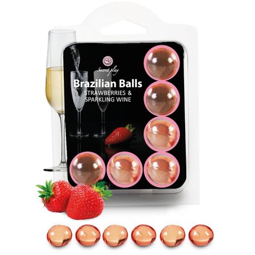 BRAZILIAN BALLS 6 UN. FRESA-CAVA