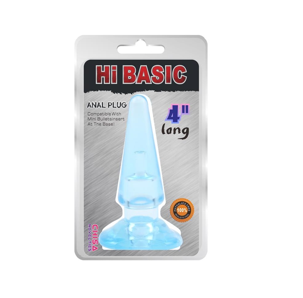 ANAL PLUG HI BASIC 4'' AZUL