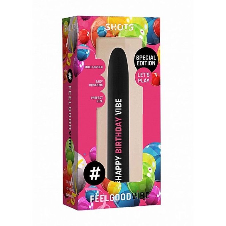 VIBRADOR NEGRO HAPPY BIRTHDAY