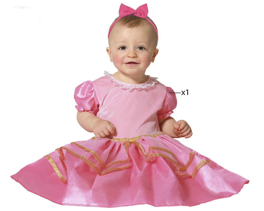 Disfraz princesa rosa bebé 1-2 años