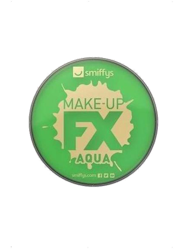 Maquillaje al agua verde